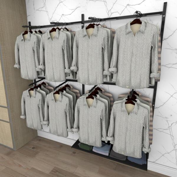 Kit Para Closet Com 18 Peças Regulável 200x200 Cm Tonalidade