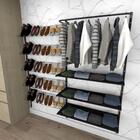 Kit Para Closet Com 18 Peças Regulável 200x200 Cm Tonalidade