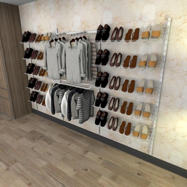 Kit Para Closet Com 18 Peças Regulável 300x200 Cm Tonalidade