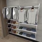 Kit Para Closet Com 19 Peças Regulável 200x200 Cm Tonalidade