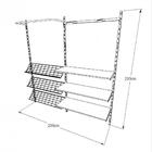 Kit Para Closet Com 19 Peças Regulável 200x200 Cm Tonalidade