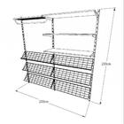 Kit Para Closet Com 19 Peças Regulável 200x200 Cm Tonalidade