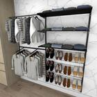 Kit Para Closet Com 19 Peças Regulável 200x200 Cm Tonalidade