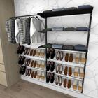 Kit Para Closet Com 19 Peças Regulável 200x200 Cm Tonalidade