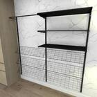 Kit Para Closet Com 19 Peças Regulável 200x200 Cm Tonalidade