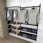 Kit Para Closet Com 19 Peças Regulável 200x200 Cm Tonalidade