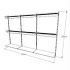 Kit Para Closet Com 19 Peças Regulável 300x200 Cm Tonalidade