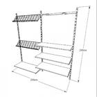 Kit Para Closet Com 20 Peças Regulável 200x200 Cm Tonalidade