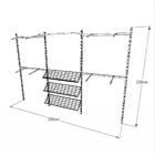 Kit Para Closet Com 20 Peças Regulável 300x200 Cm Tonalidade