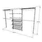 Kit Para Closet Com 20 Peças Regulável 300x200 Cm Tonalidade