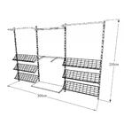 Kit Para Closet Com 21 Peças Regulável 300x200 Cm Tonalidade