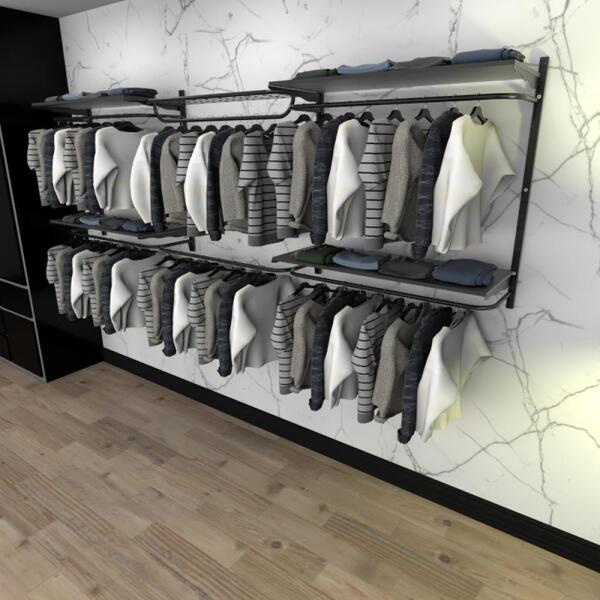 Kit Para Closet Com 22 Peças Regulável 300x100 Cm Tonalidade