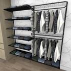 Kit Para Closet Com 26 Peças Regulável 200x200 Cm Tonalidade