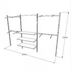 Kit Para Closet Com 26 Peças Regulável 300x200 Cm Tonalidade