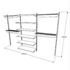 Kit Para Closet Com 26 Peças Regulável 300x200 Cm Tonalidade