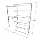 Kit Para Closet Com 27 Peças Regulável 200x200 Cm Tonalidade