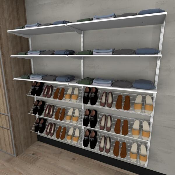 Kit Para Closet Com 27 Peças Regulável 200x200 Cm Tonalidade