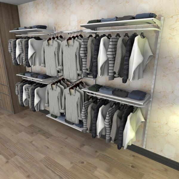 Kit Para Closet Com 29 Peças Regulável 300x200 Cm Tonalidade