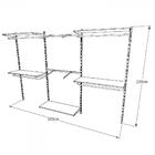 Kit Para Closet Com 29 Peças Regulável 300x200 Cm Tonalidade