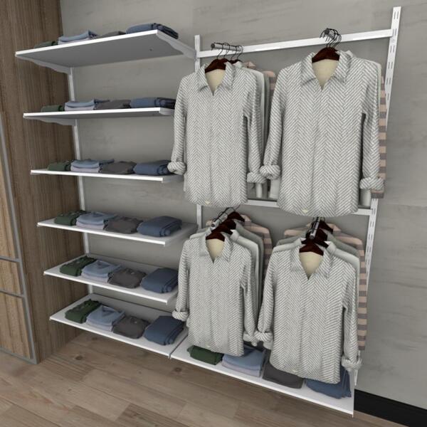 Kit Para Closet Com 30 Peças Regulável 200x200 Cm Tonalidade