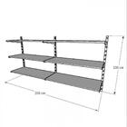 Kit Para Closet Com 3 Peças Regulável 200x100 Cm Tonalidade B