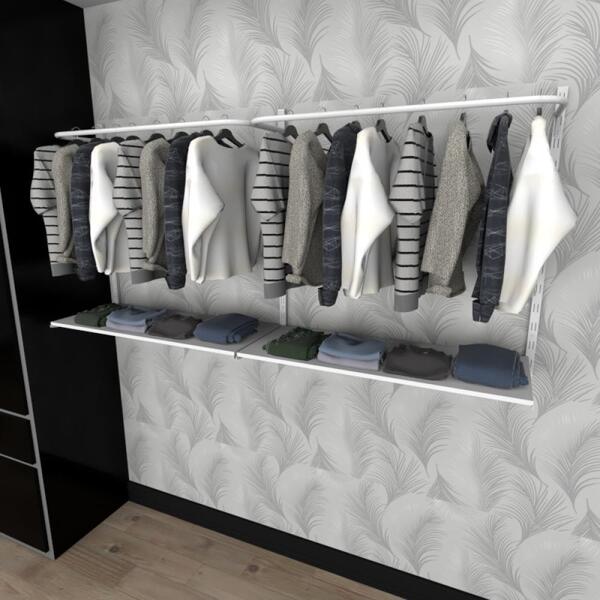 Kit Para Closet Com 5 Peças Regulável 200x100 Cm Tonalidade B