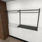 Kit Para Closet Com 5 Peças Regulável 200x100 Cm Tonalidade P