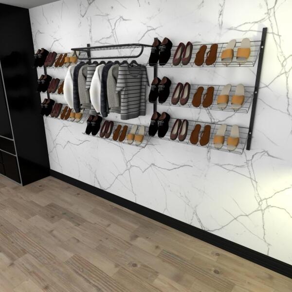 Kit Para Closet Com 5 Peças Regulável 300x100 Cm Tonalidade P