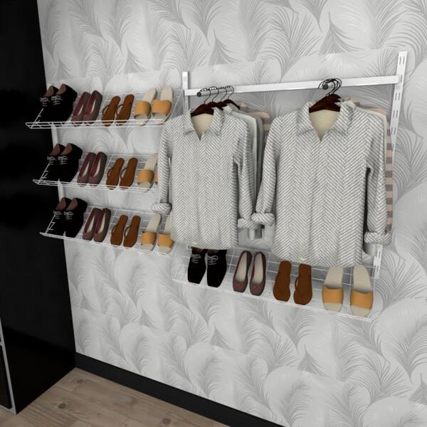 Kit Para Closet Com 6 Peças Regulável 200x100 Cm Tonalidade B