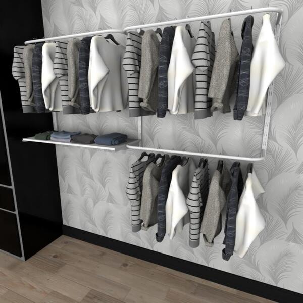 Kit Para Closet Com 6 Peças Regulável 200x100 Cm Tonalidade B