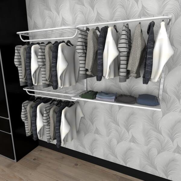 Kit Para Closet Com 6 Peças Regulável 200x100 Cm Tonalidade B