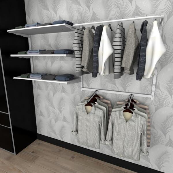 Kit Para Closet Com 7 Peças Regulável 200x100 Cm Tonalidade B