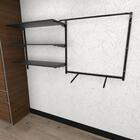 Kit Para Closet Com 7 Peças Regulável 200x100 Cm Tonalidade P