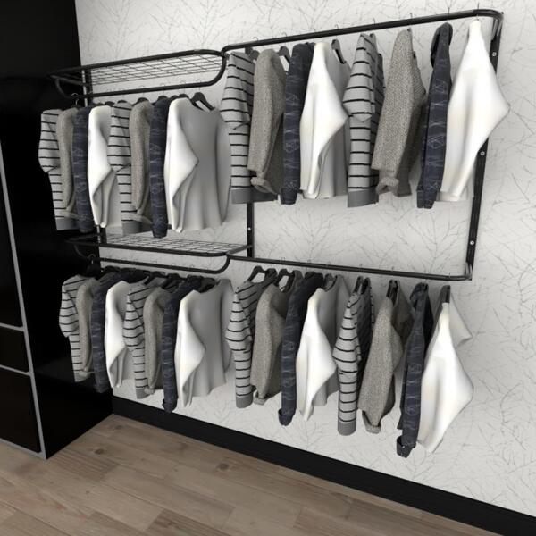 Kit Para Closet Com 7 Peças Regulável 200x100 Cm Tonalidade P