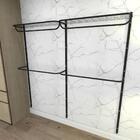 Kit Para Closet Com 7 Peças Regulável 200x200 Cm Tonalidade P