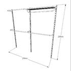 Kit Para Closet Com 7 Peças Regulável 200x200 Cm Tonalidade P