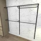 Kit Para Closet Com 7 Peças Regulável 200x200 Cm Tonalidade P