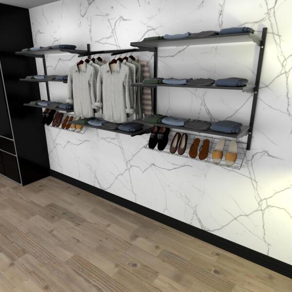 Kit Para Closet Com 7 Peças Regulável 300x100 Cm Tonalidade P