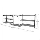 Kit Para Closet Com 7 Peças Regulável 300x100 Cm Tonalidade P