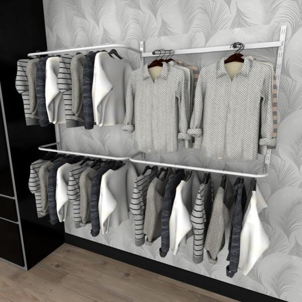 Kit Para Closet Com 9 Peças Regulável 200x100 Cm Tonalidade B