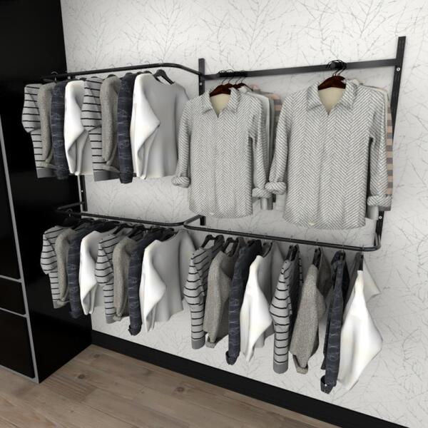 Kit Para Closet Com 9 Peças Regulável 200x100 Cm Tonalidade P
