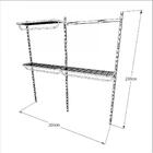 Kit Para Closet Com 9 Peças Regulável 200x200 Cm Tonalidade P