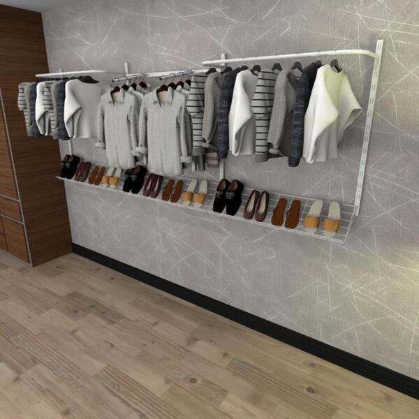 Kit Para Closet Com 9 Peças Regulável 300x100 Cm Tonalidade B