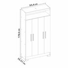 Kit Para Escritório Com 1 Mesa De Canto E Armário Multiuso 4