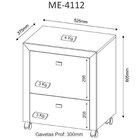 Kit Para Escritório Com 2 Gaveteiros E 1 Mesa De Canto Amendoa