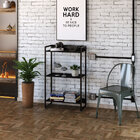 Kit Para Escritório Estante Areta 3 Prateleiras Mesa Industri