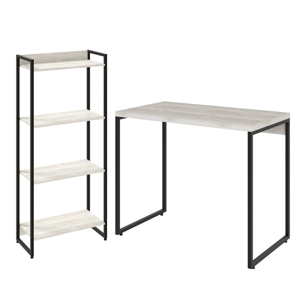 Kit Para Escritório Estante Areta 4 Prateleiras Mesa Industri