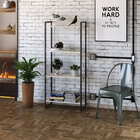 Kit Para Escritório Estante Areta 4 Prateleiras Mesa Industri