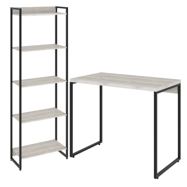Kit Para Escritório Estante Areta 5 Prateleiras Mesa Industri