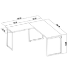 Kit Para Escritório Estante Com Mesa Industrial Em L Soft E G